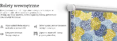 Fensterrollo mit Motiv bemalte Pflanzen