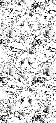 Fensterrollo für den Innenbereich mit Motiv von gezeichneten Katzen