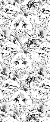 Fensterrollo für den Innenbereich mit Motiv von gezeichneten Katzen
