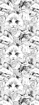 Fensterrollo für den Innenbereich mit Motiv von gezeichneten Katzen