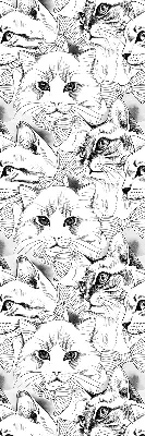 Fensterrollo für den Innenbereich mit Motiv von gezeichneten Katzen