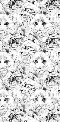 Fensterrollo für den Innenbereich mit Motiv von gezeichneten Katzen