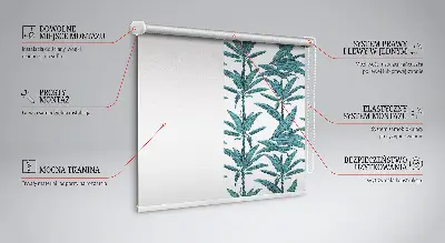 Rollo mit Palmenblätter-Design