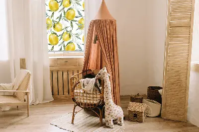 Fensterrollo für den Innenbereich mit Zitronenmuster