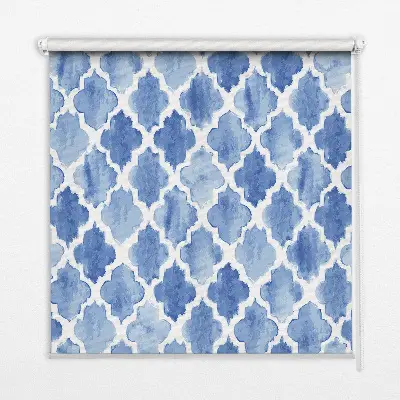 Fensterrollo mit gemaltem Muster