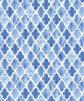 Fensterrollo mit gemaltem Muster