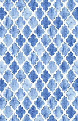 Fensterrollo mit gemaltem Muster
