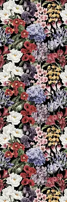 Fensterrollo für den Innenbereich mit buntem Blumenmuster