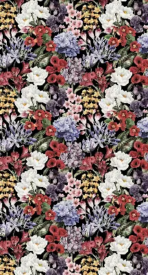 Fensterrollo für den Innenbereich mit buntem Blumenmuster