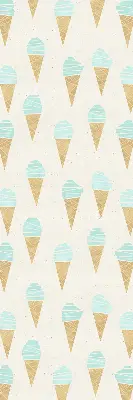 Rollo für Fenster mit Eiscreme in der Waffel Motiv