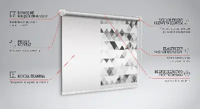 Rollo mit grauem Dreiecksmuster