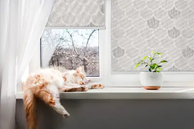 Fensterrollo in der Farbe Graustufen