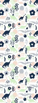 Fensterrollo mit buntem Dinosaurier-Motiv