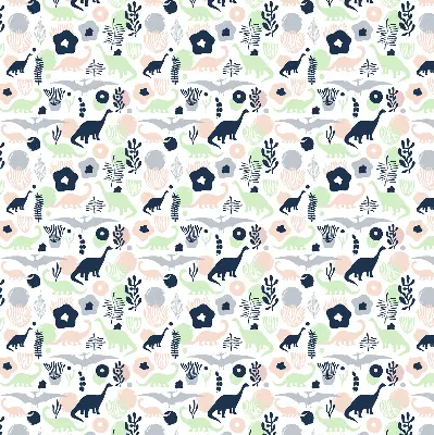 Fensterrollo mit buntem Dinosaurier-Motiv