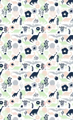 Fensterrollo mit buntem Dinosaurier-Motiv