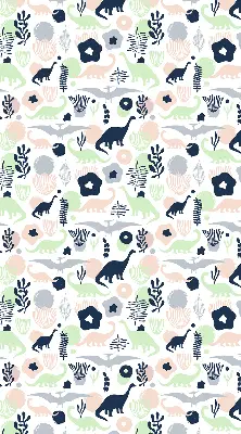 Fensterrollo mit buntem Dinosaurier-Motiv