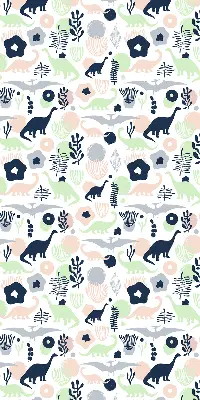 Fensterrollo mit buntem Dinosaurier-Motiv
