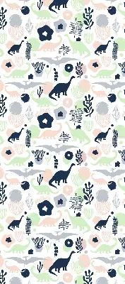 Fensterrollo mit buntem Dinosaurier-Motiv
