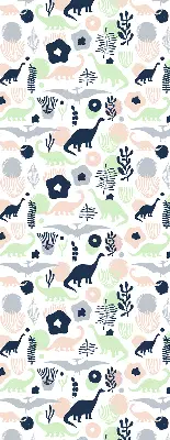 Fensterrollo mit buntem Dinosaurier-Motiv