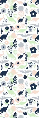 Fensterrollo mit buntem Dinosaurier-Motiv