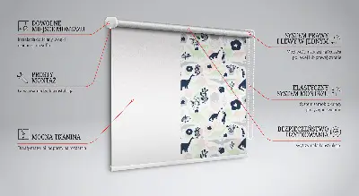 Fensterrollo mit buntem Dinosaurier-Motiv