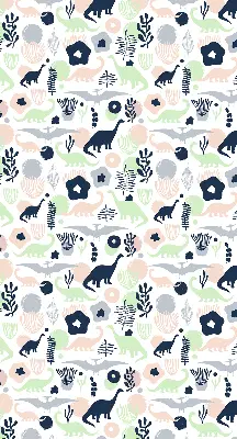 Fensterrollo mit buntem Dinosaurier-Motiv