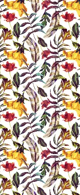 Fensterrollo für den Innenbereich mit bunten Blumenmustern
