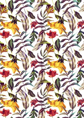 Fensterrollo für den Innenbereich mit bunten Blumenmustern