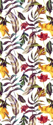 Fensterrollo für den Innenbereich mit bunten Blumenmustern