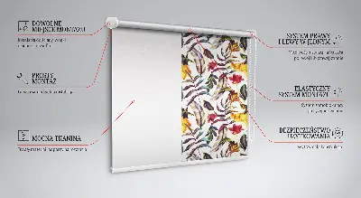 Fensterrollo für den Innenbereich mit bunten Blumenmustern