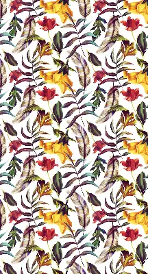 Fensterrollo für den Innenbereich mit bunten Blumenmustern