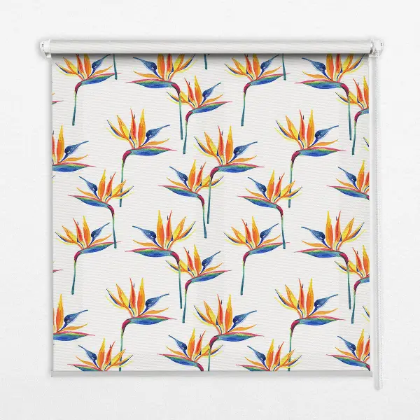 Fensterrollo für den Innenbereich mit Motiv bunte Blätter