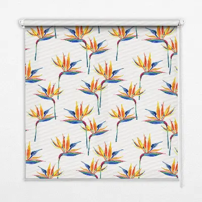 Fensterrollo für den Innenbereich mit Motiv bunte Blätter