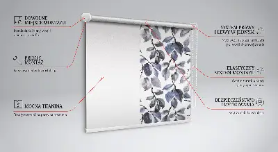 Rollo dunkelgrüne Blätter in Fensteroptik