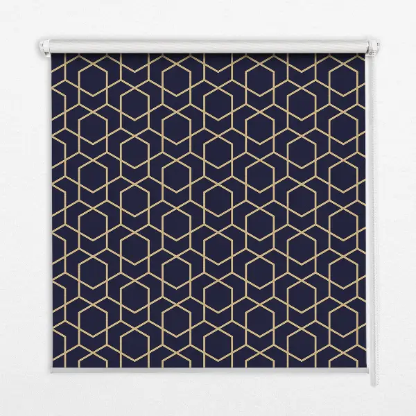 Fensterrollo mit 3D Würfel Motiv