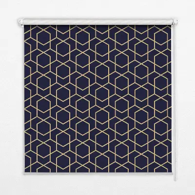 Fensterrollo mit 3D Würfel Motiv