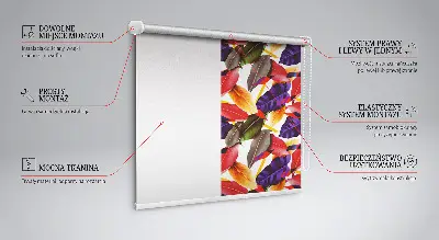 Fensterrollo für den Innenbereich mit Motiv bunte Blätter