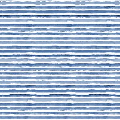 Fensterrollo mit aufgemaltem blauem Streifenmuster