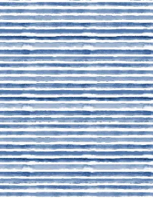 Fensterrollo mit aufgemaltem blauem Streifenmuster