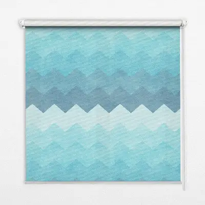 Rollo Fenster mit Motiv bemalte Berge