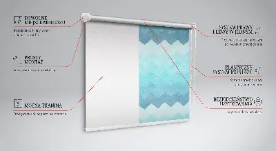 Rollo Fenster mit Motiv bemalte Berge