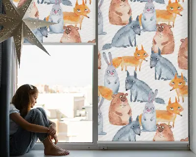 Fensterrollo mit Tiermotiv