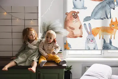 Fensterrollo mit Tiermotiv