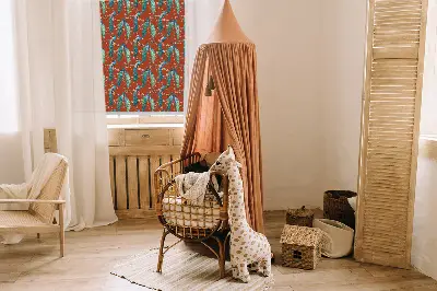 Rollo mit Pfauen auf den Zweigen Motiv