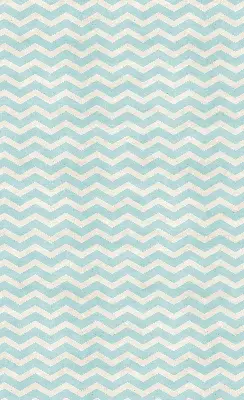 Fensterrollo für den Innenbereich mit blauem Zickzack-Muster