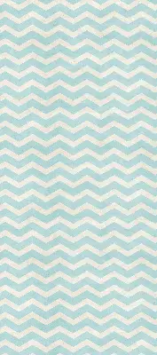 Fensterrollo für den Innenbereich mit blauem Zickzack-Muster
