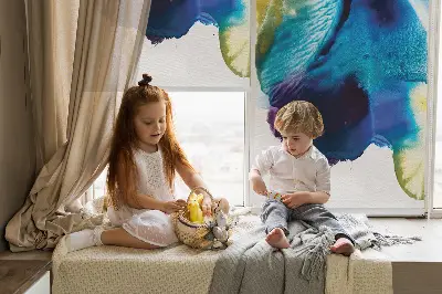 Fensterrollo mit Motiv eines gemalten Bildes