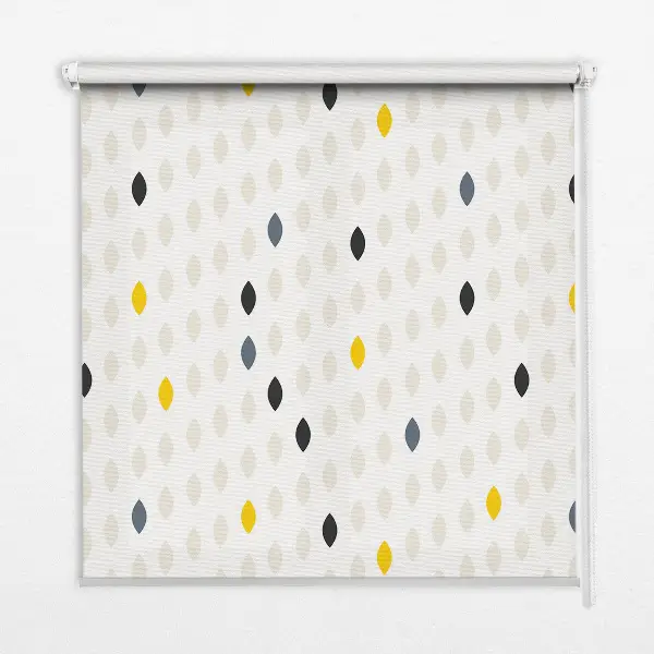 Fensterrollo mit bunten Körnern
