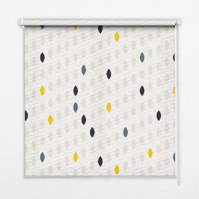 Fensterrollo mit bunten Körnern
