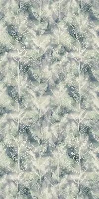 Fensterrollo für den Innenbereich mit einer Skizze einer Pflanze auf farbigem Hintergrund